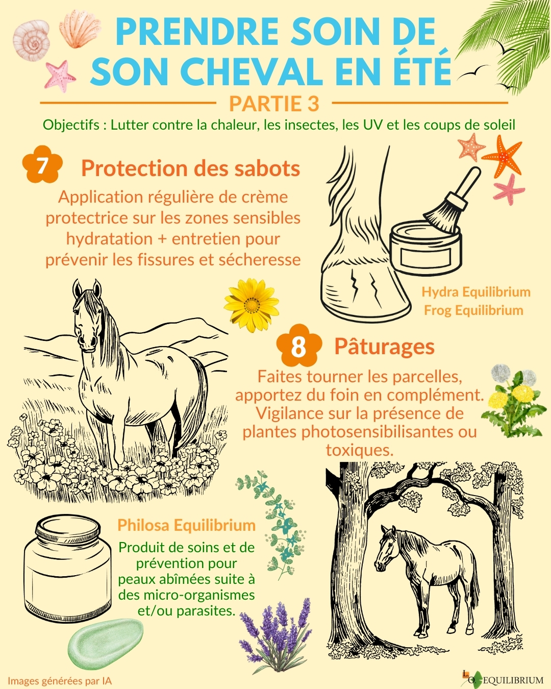 infographie été cheval conseils prévention  